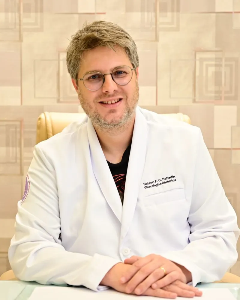 Dr Nelson Sabadin, obstetrician and gynaecologist, at his desk